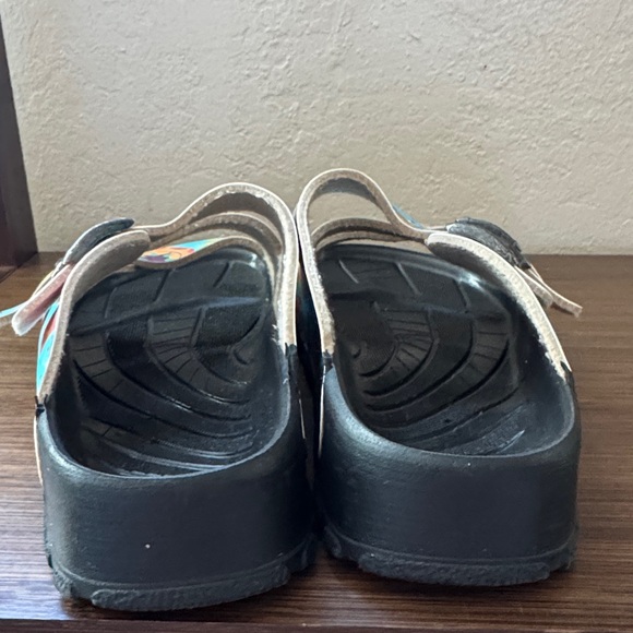 Birkenstock Kids Floral Sandals - Blue and Orange - Picture 4 of 6